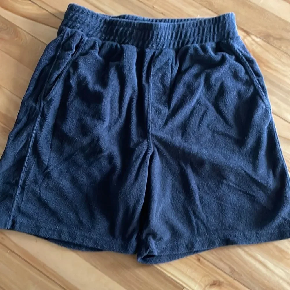 H&M dk gray terrycloth Texloop elastic waist relaxes for shirts. XS.